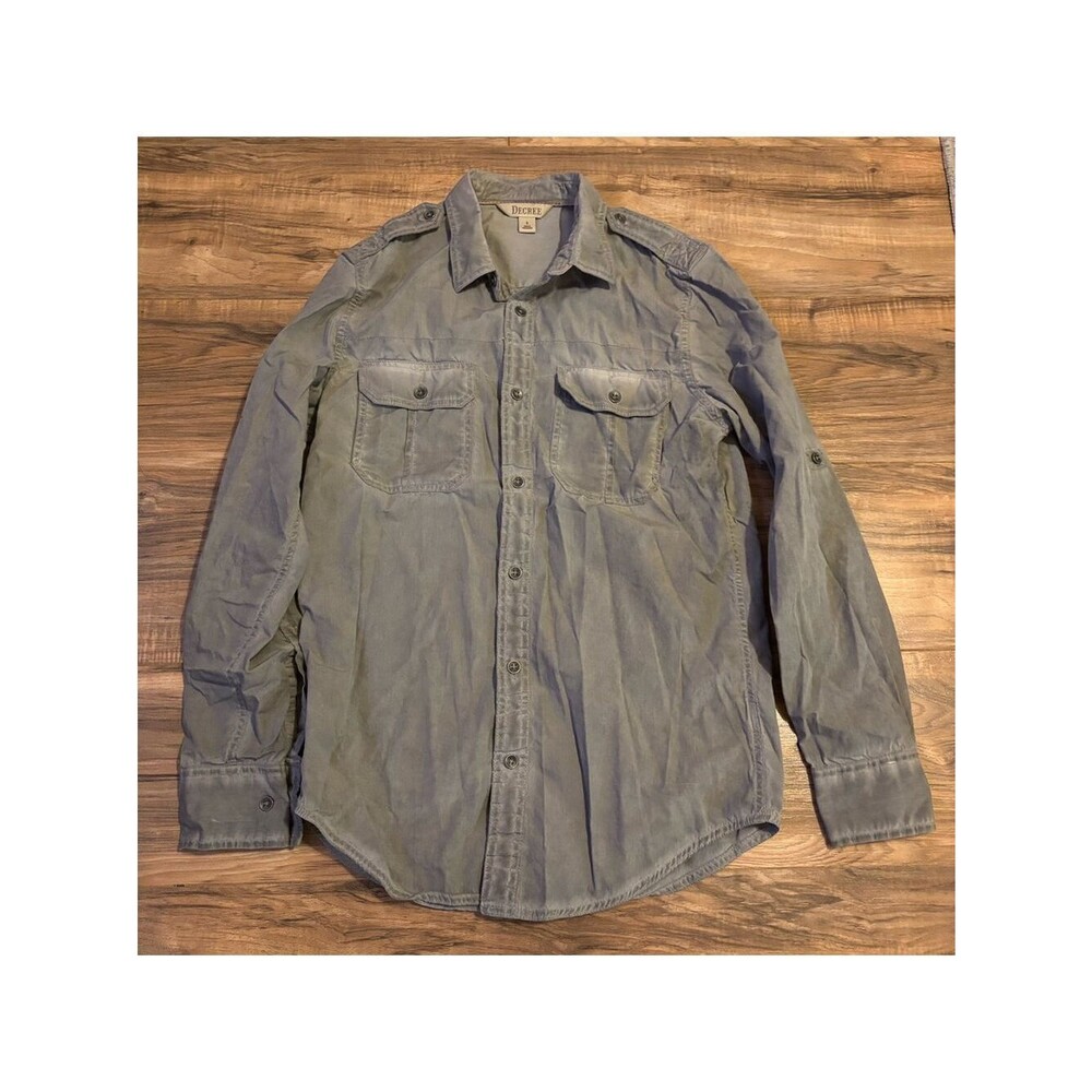 Decree Gray Button-Up Shirt